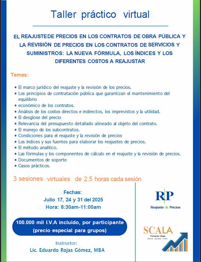 El Reajuste de Precios en los Contratos de Obra Pública y la Revisión de Precios en los Contratos de Servicios y Suministros