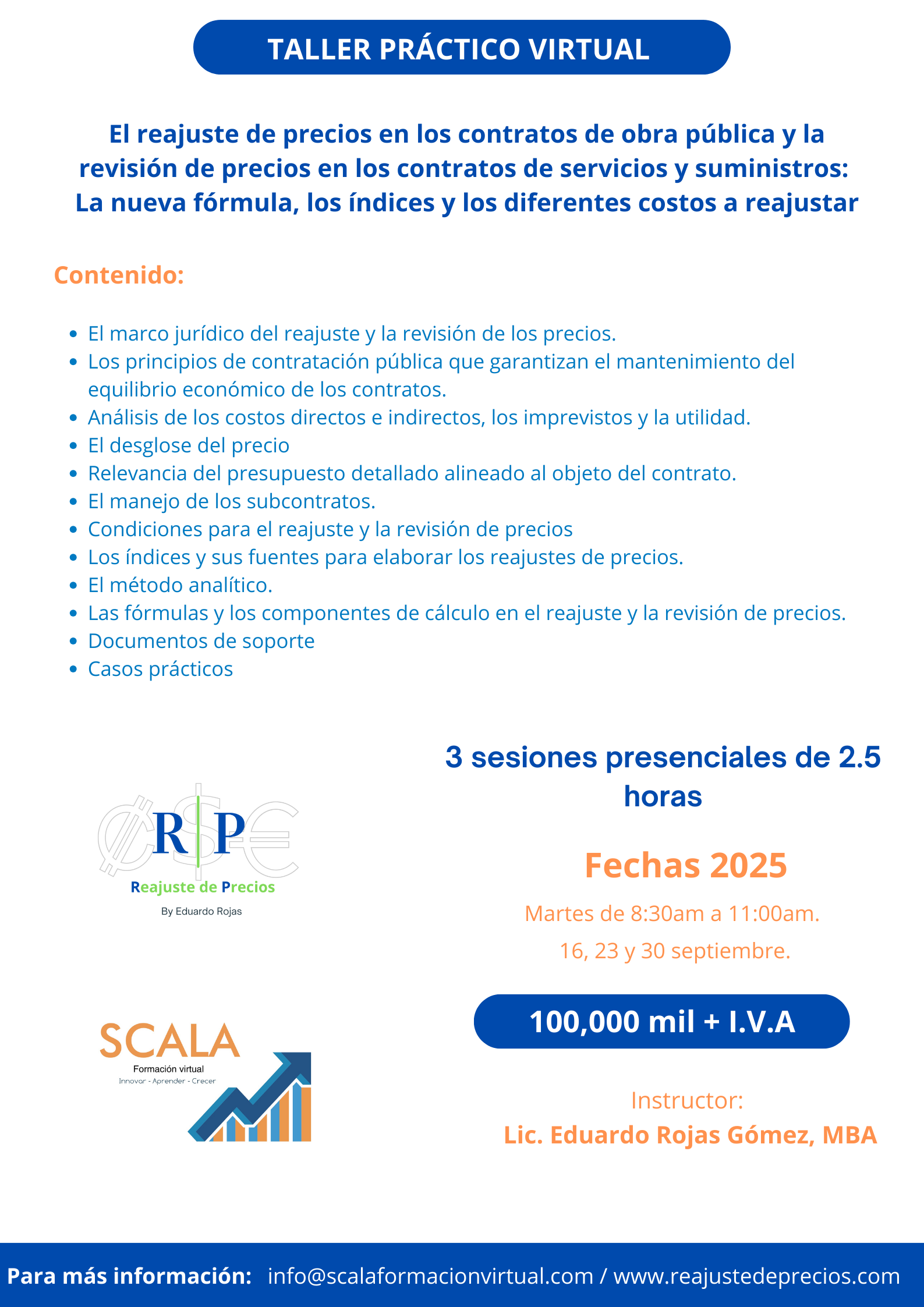 El reajuste de precios en los contratos de obra pública y la revisión  de precios en los contratos de servicios y suministros: La nueva fórmula, los índices y los diferentes costos a reajustar